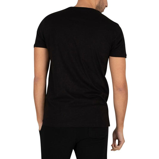 Basic T Foil Print - black/metal silver