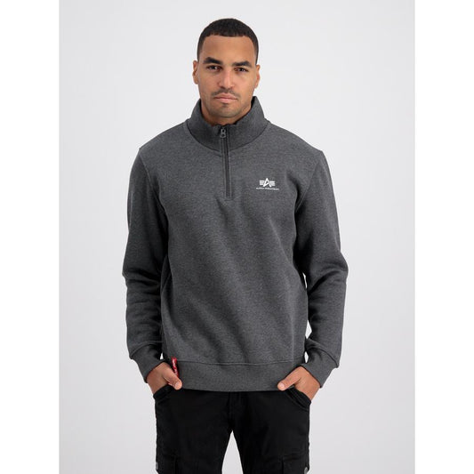 Half Zip Sweater SL - charcoal heather/white