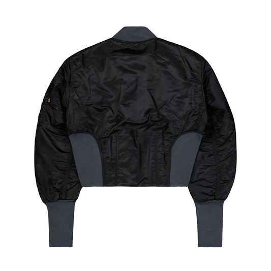 Waisted MA-1 Bomber Jacket Women - black