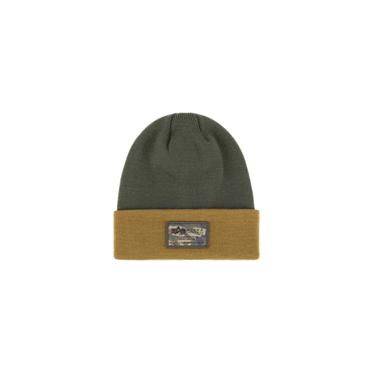 Crew C Label Beanie - dark olive