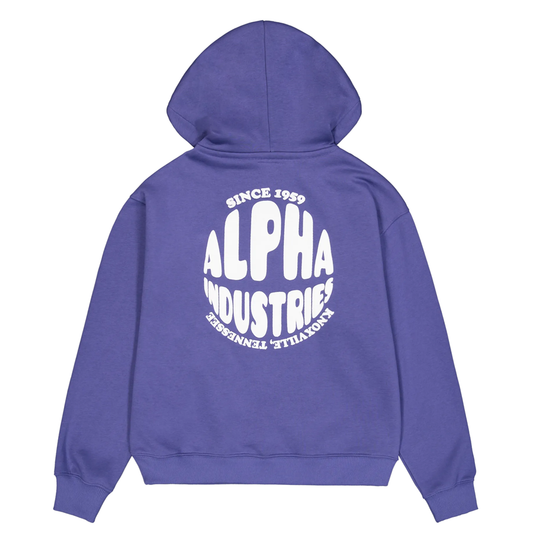 Logo Back Print Hoodie Women - night purple