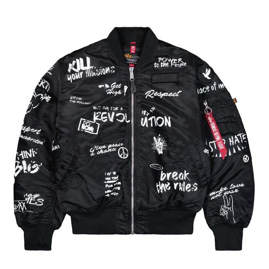 MA-1 Peace Bomber Jacket - black