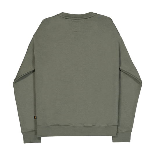Camo Sleeve Crewneck - dark olive