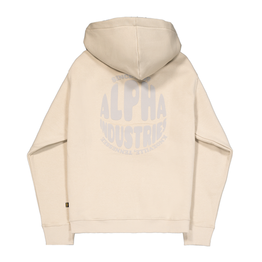 Logo Back Print Hoodie - organic beige