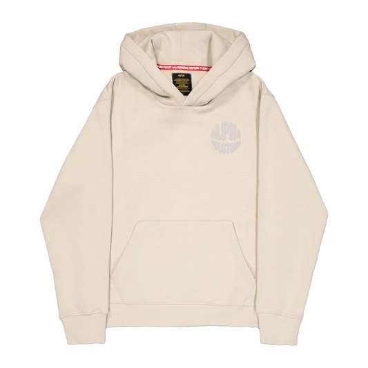Logo Back Print Hoodie - organic beige