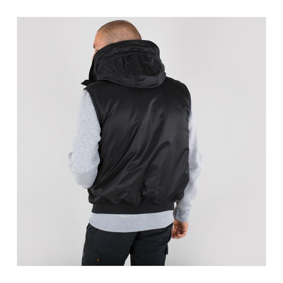 Hooded MA-1 Vest - black