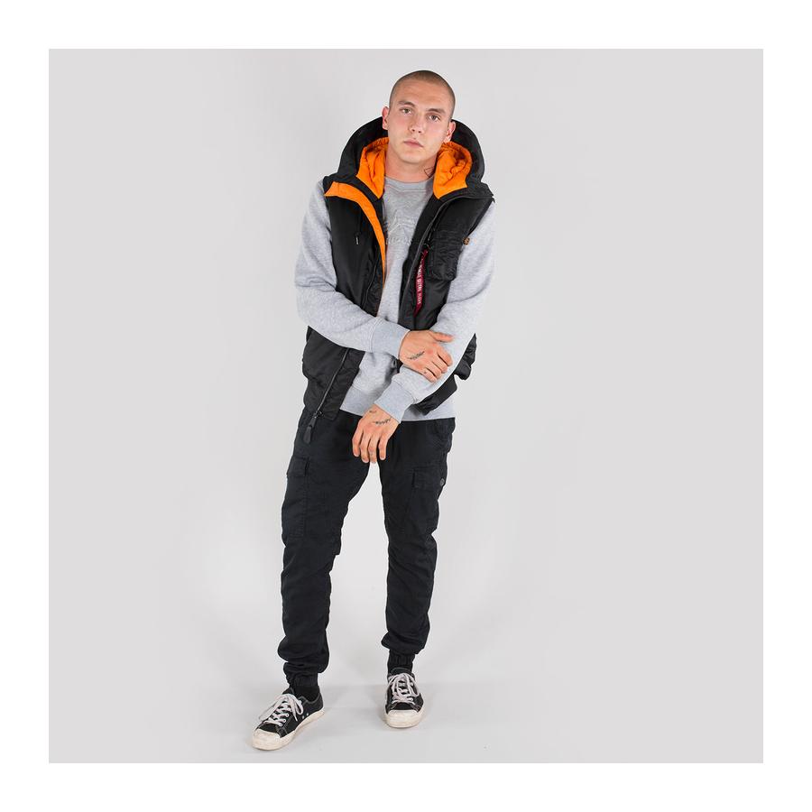 Hooded MA-1 Vest - black