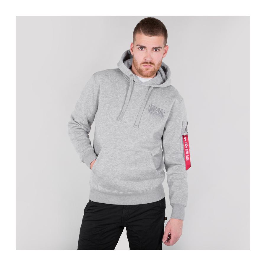 Red Stripe Hoody - greyheather
