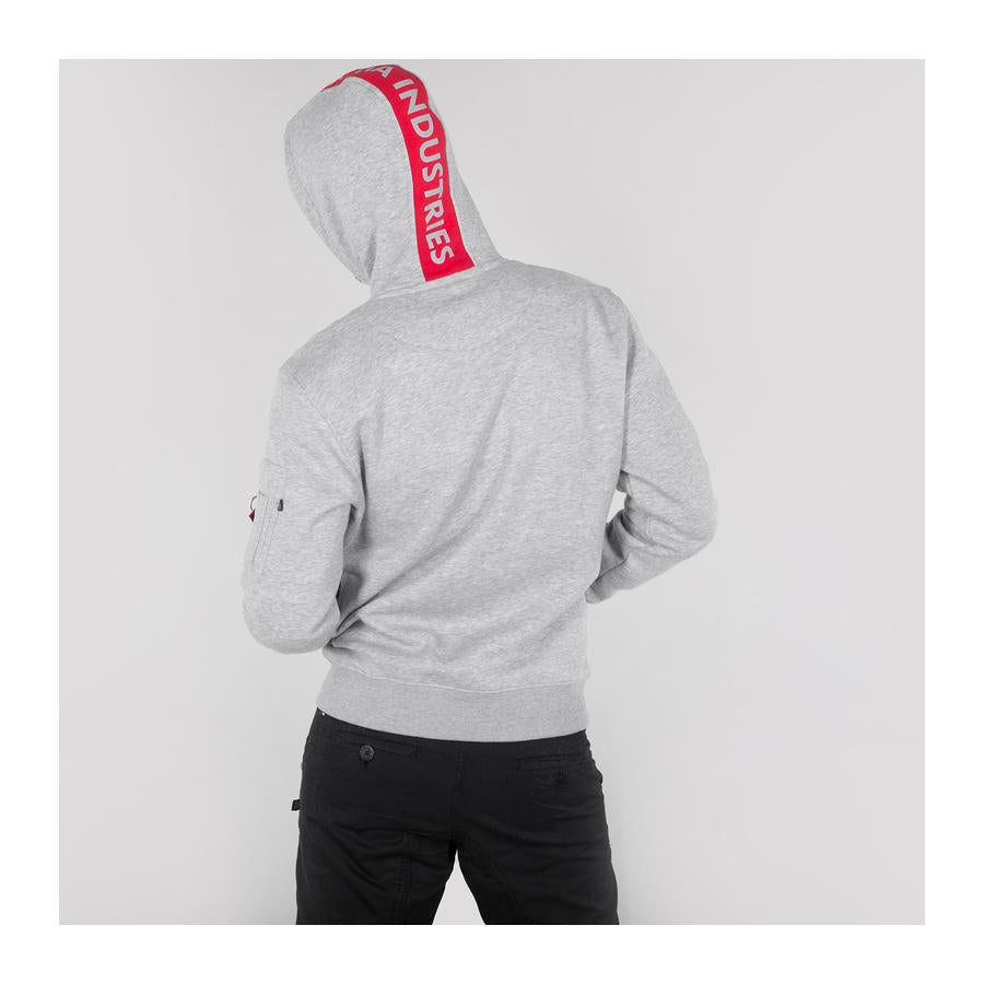 Red Stripe Hoody - greyheather