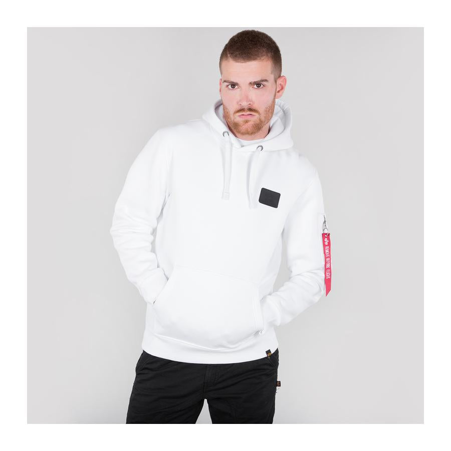 Back Print Hoody - white