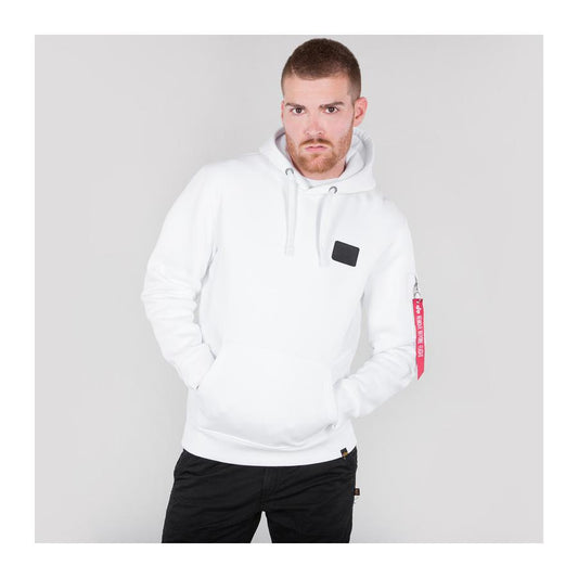 Back Print Hoody - white