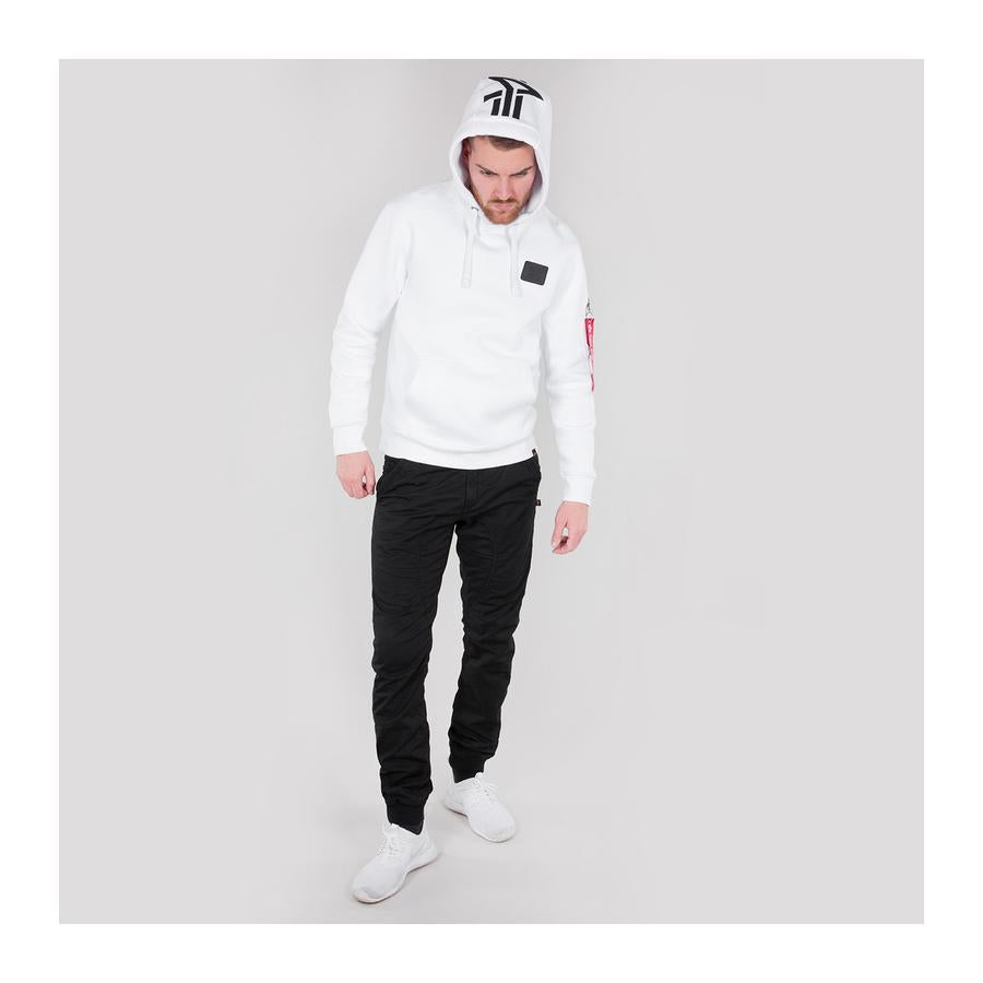 Back Print Hoody - white