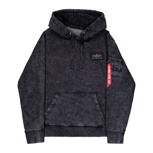 Backprint Vintage Hoodie - black
