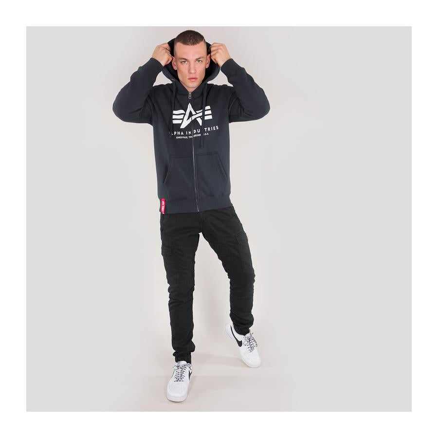 Basic Zip Hoody - navy