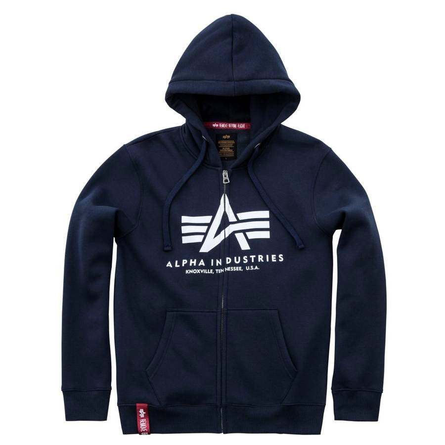 Basic Zip Hoody - navy