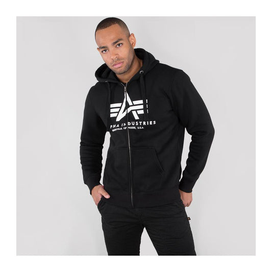 Basic Zip Hoody - black