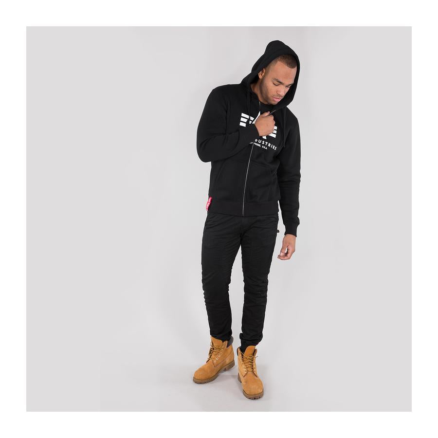 Basic Zip Hoody - black