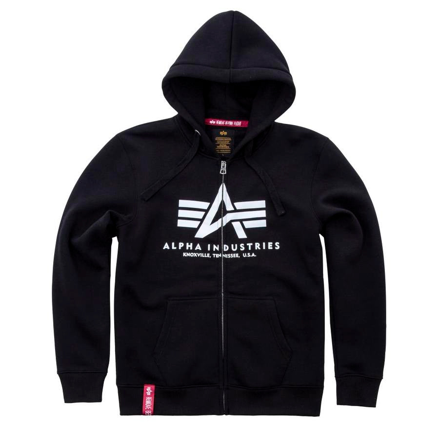 Basic Zip Hoody - black