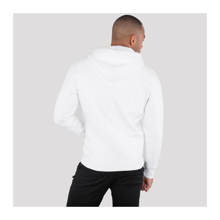 Basic Zip Hoody - white
