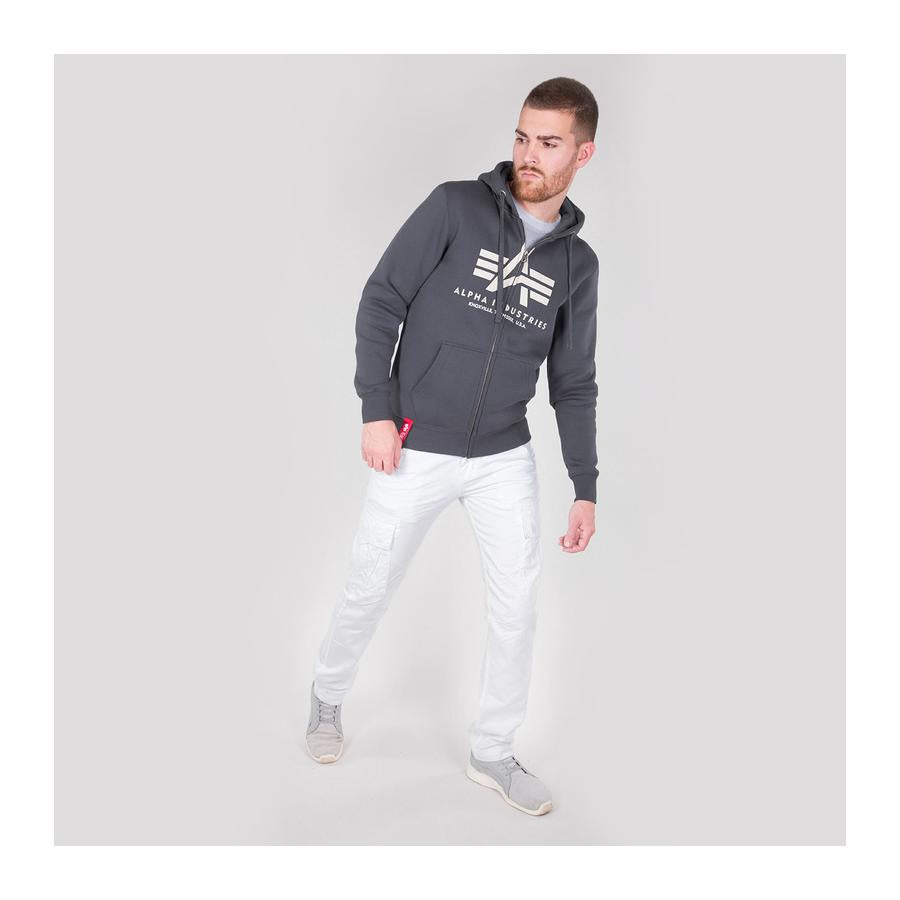 Basic Zip Hoody - greyblack