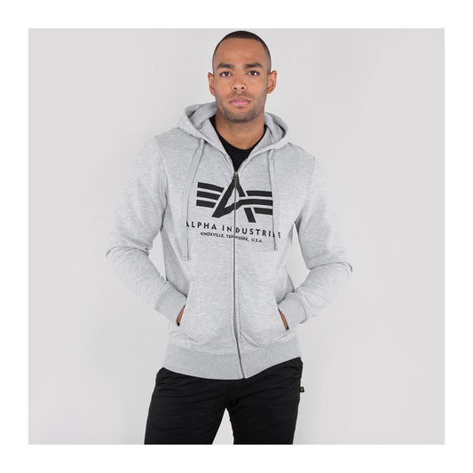 Basic Zip Hoody - greyheather