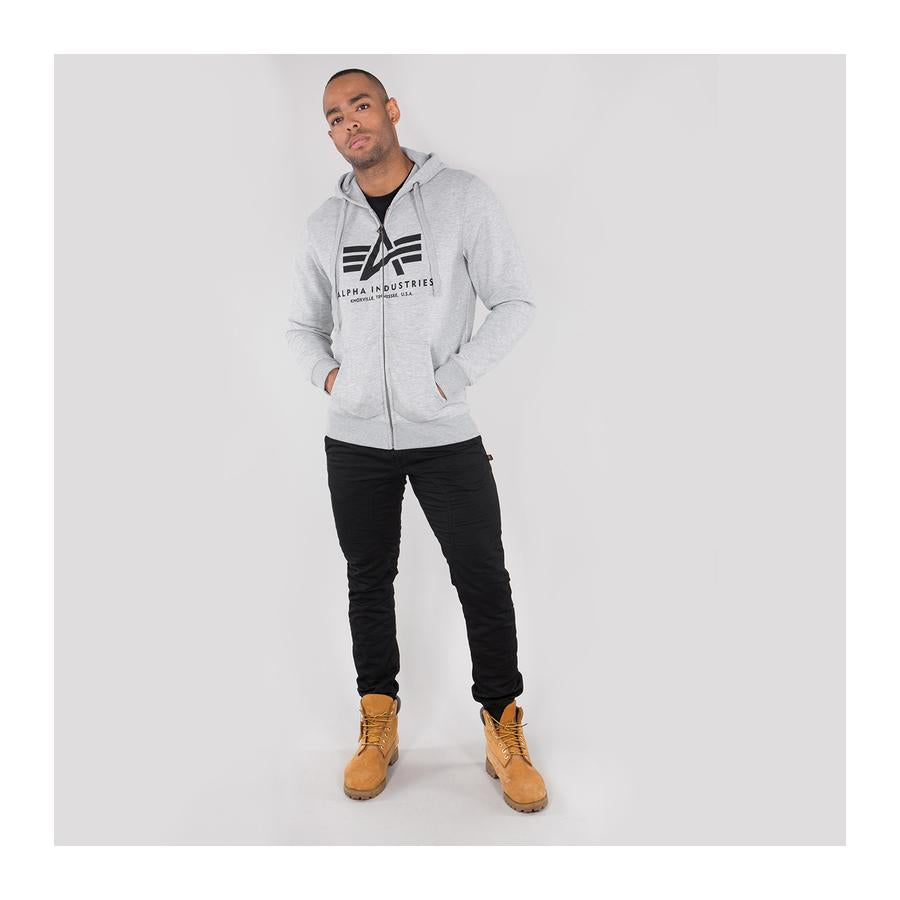 Basic Zip Hoody - greyheather