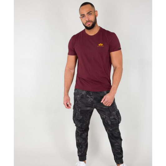 Basic T Small Logo - burgundy