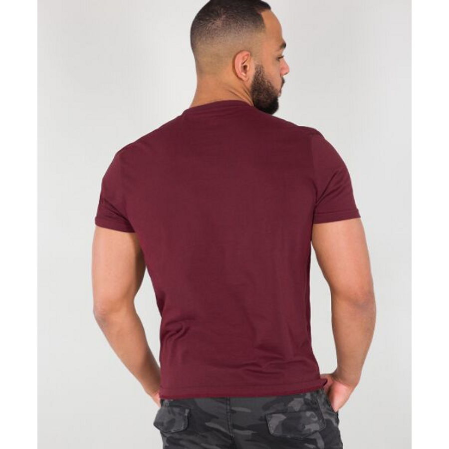 Basic T Small Logo - burgundy