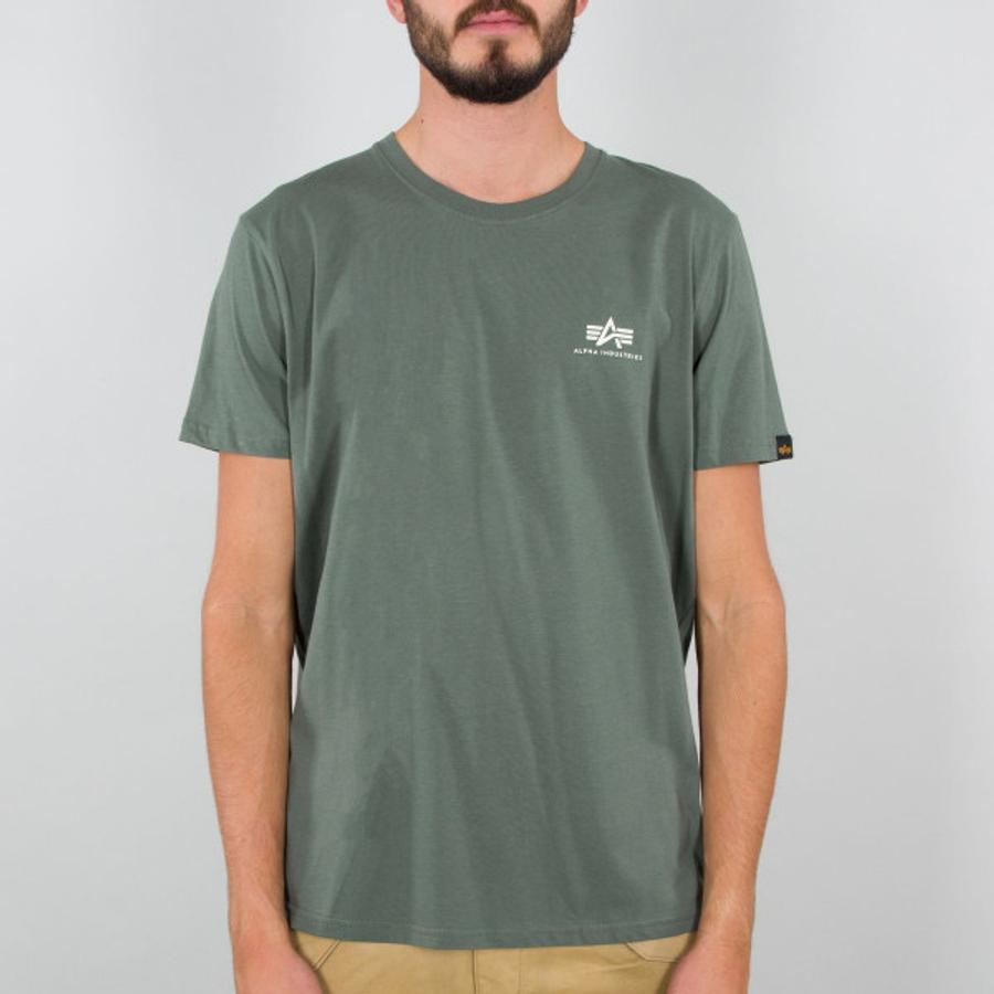 Basic T Small Logo - vintage green