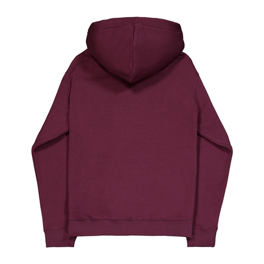 Basic Hoodie Small Logo - dark cherry