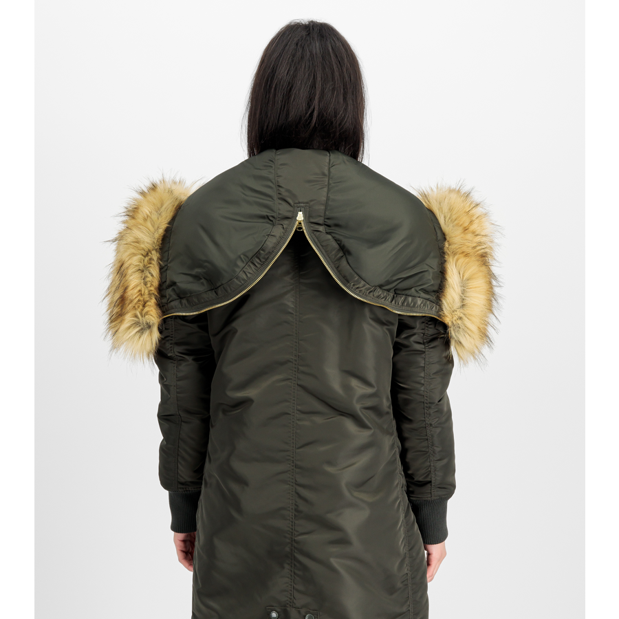 Long Fishtail Woman - black olive