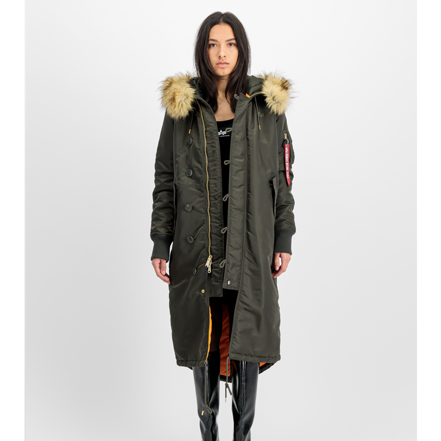 Long Fishtail Woman - black olive