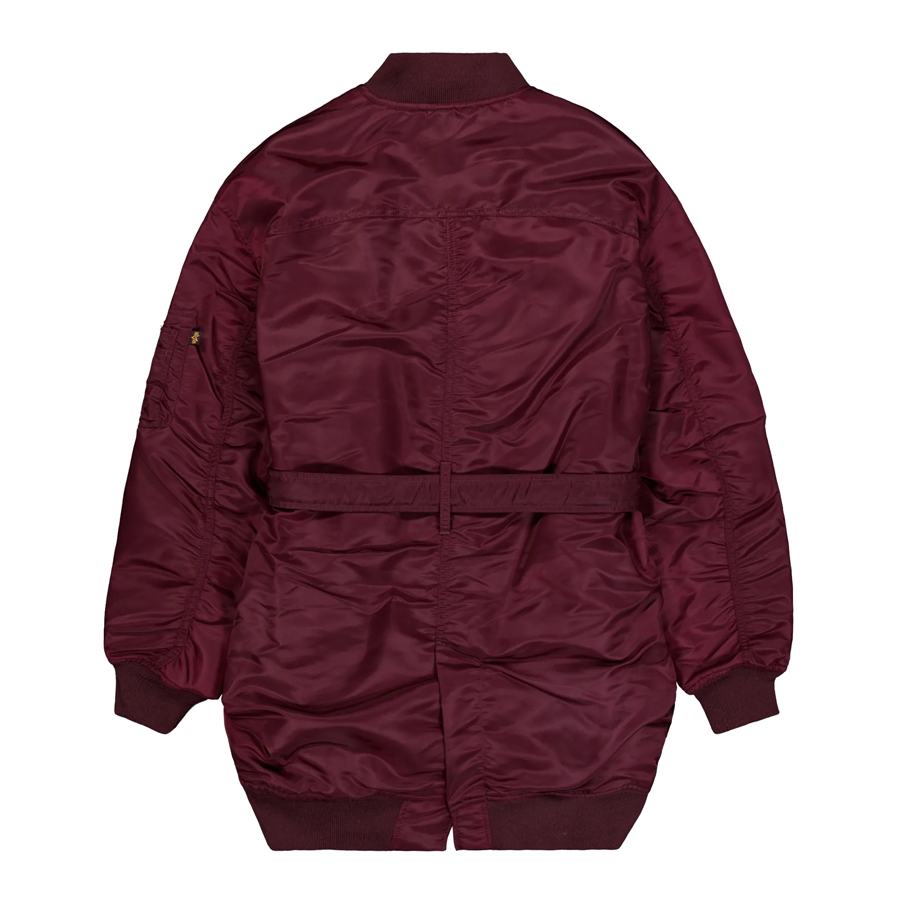 MA-1 Coat Bomber Jacket Women - dark cherry