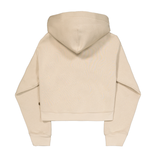 Basic Small Logo Hoodie Women - organic beige