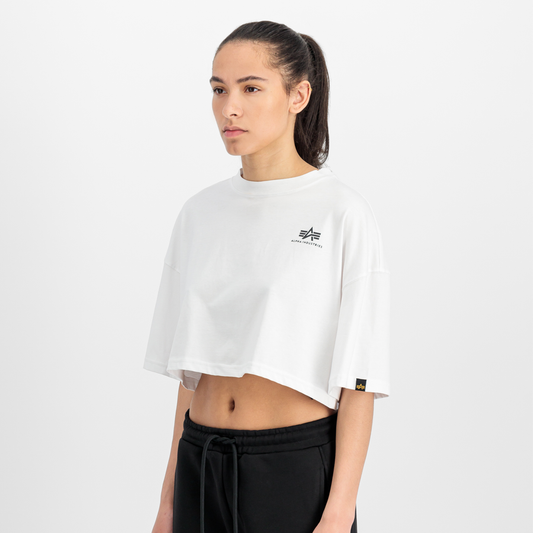 Basic Small Logo Cropped PP T-Shirt Women - white