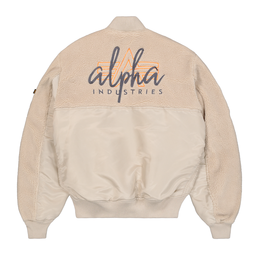MA-1 Teddy Bomber Jacket - organic beige