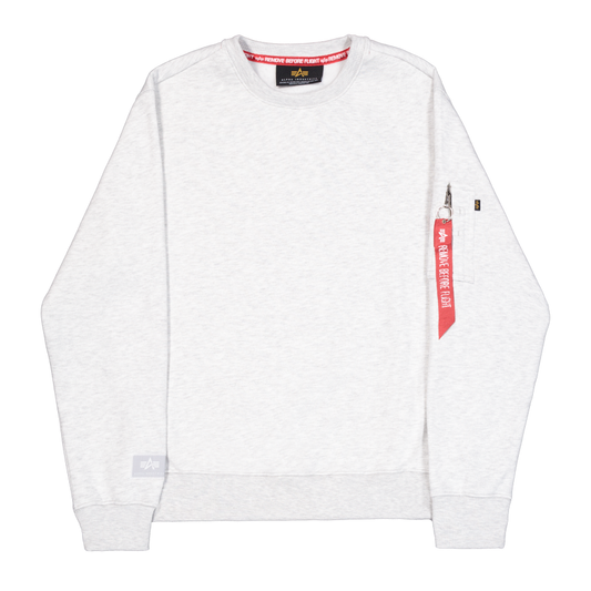 Label Sweashirt Backprint - pastel grey melange