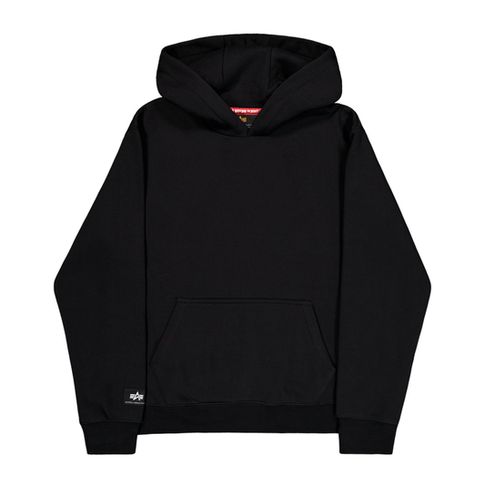 Label Backprint Hoodie - black
