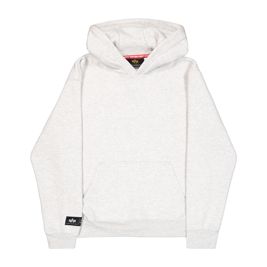 Label Backprint Hoodie - pastel grey melange