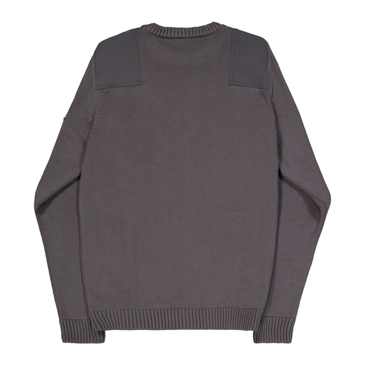 Military Knit Sweatshirt - vintage grey
