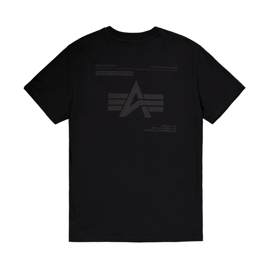 Label Backprint T-Shirt - black/black