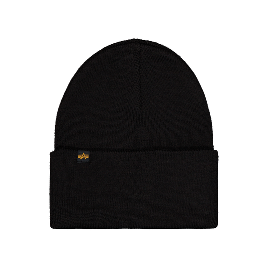 Rubber Logo Beanie - black