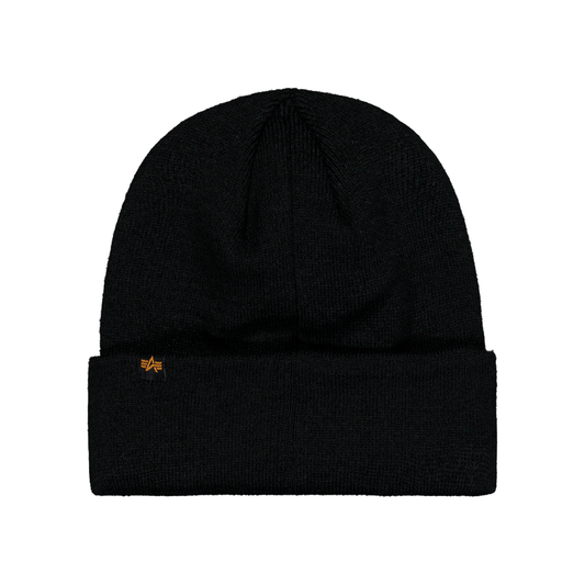 Metal Logo Beanie - black