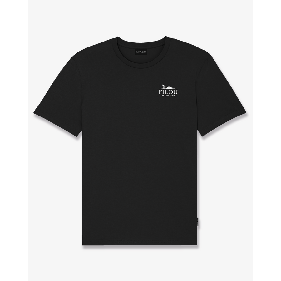 SS25 Backprint T-Shirt with Box Design, Filou CXIV. - Black