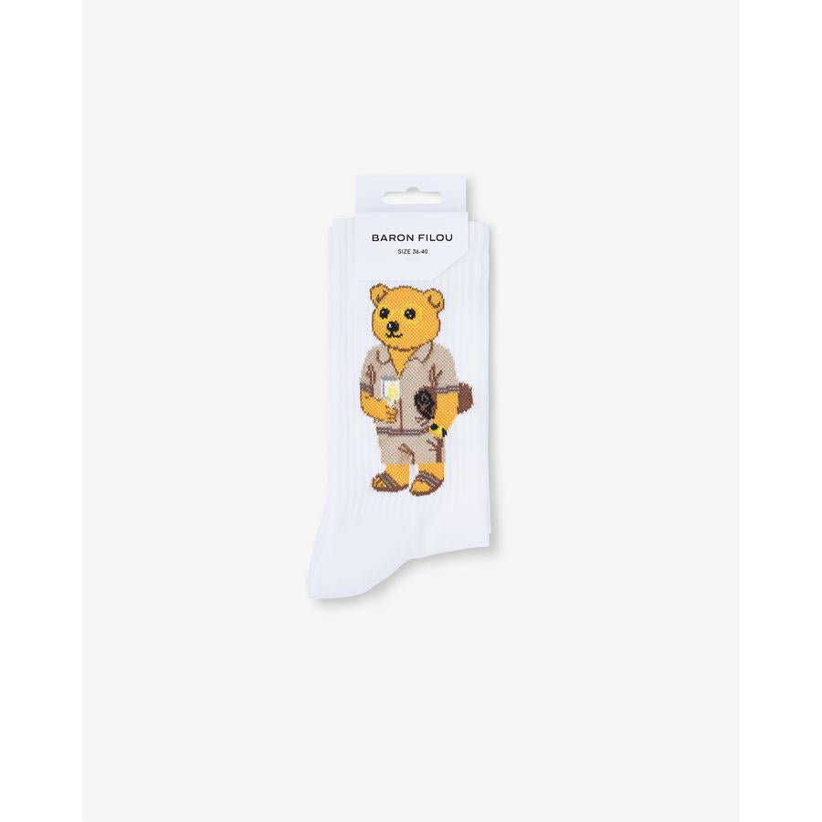 SS25 3-Pack Baron Filou Jacquard Socks, Filou CXIII., Filou CXVIII., Filou CXV. - white