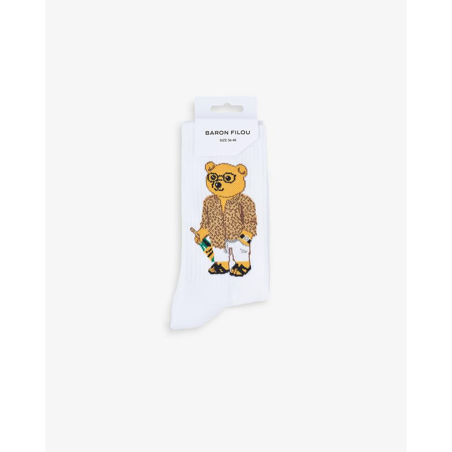 SS25 3-Pack Baron Filou Jacquard Socks, Filou CXIII., Filou CXVIII., Filou CXV. - white