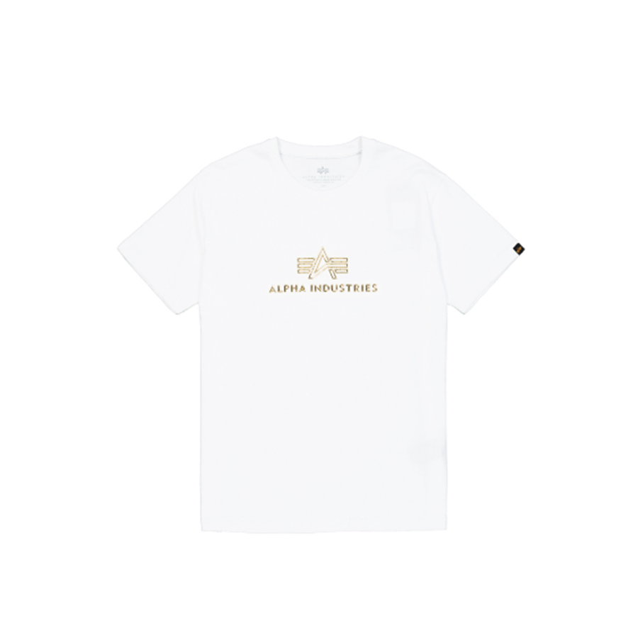 Basic Mid Logo TPU T-Shirt - white/gold