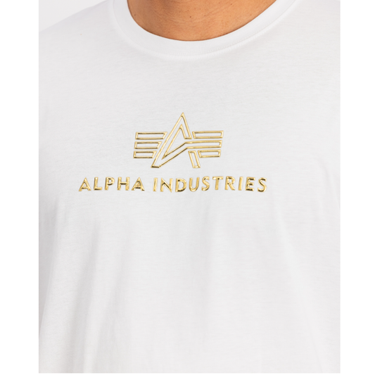 Basic Mid Logo TPU T-Shirt - white/gold