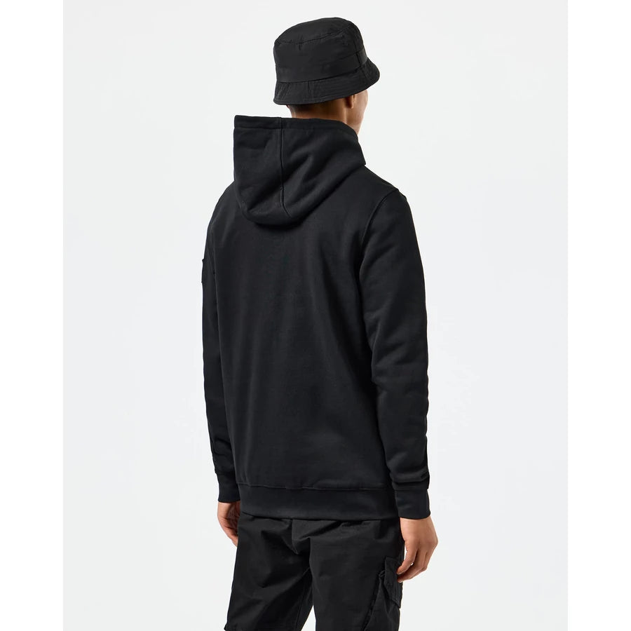 Daponte Zip Through Hoodie - black