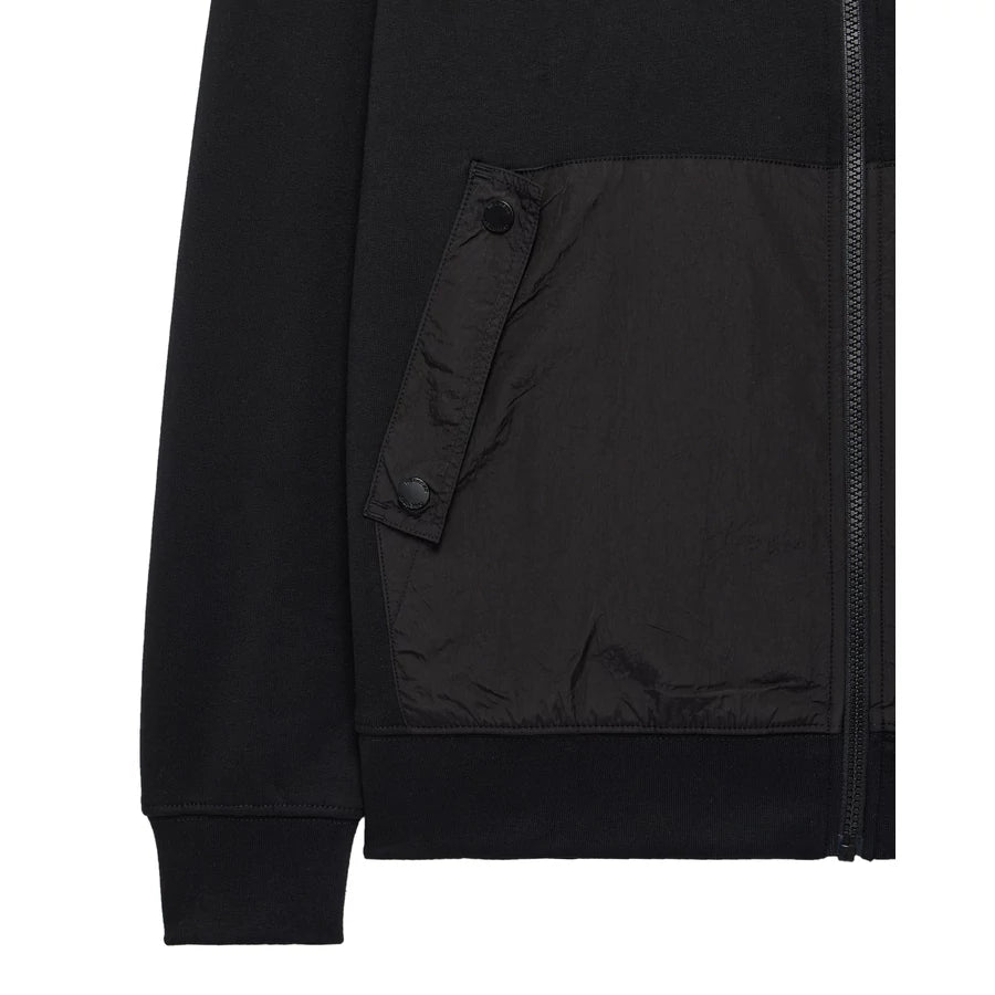 Daponte Zip Through Hoodie - black